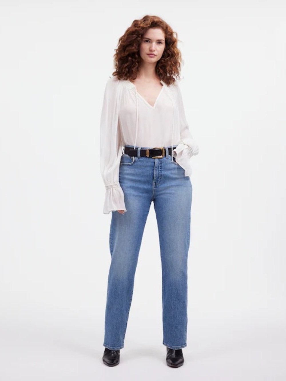 Madewell Classic Straight-Leg Jeans in Medium Blue Wash